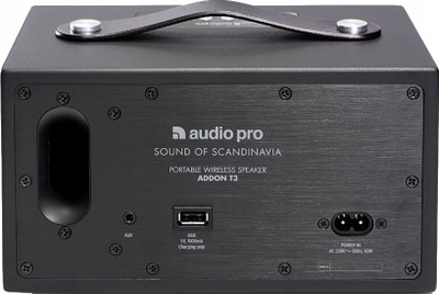 Altoparlant Bluetooth Audio Pro Addon T3+, portabël, me bateri të brendshme, i zi