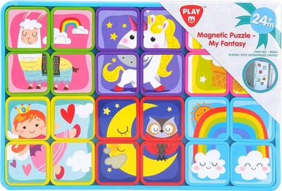 Puzzle magnetik për kalamaj PlayGo Infant &amp; Toddler, set me 3 puzzle, shumëngjyrëshe
