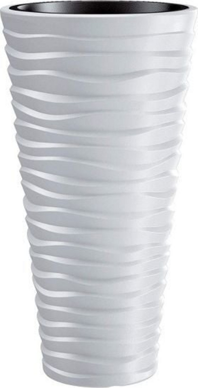 Prosperplast Sand Slim Пластична Саксија, Бела
