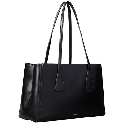 Çantë shpatullash Calvin Klein Medium Work Tote, mesatare, e zezë