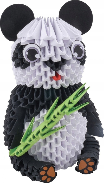 Set origami 3D CreativaMente Creagami Panda, 622 copa, për kalamaj 7+ vjeç, shumëngjyrësh