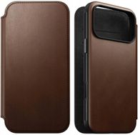 Mbulesë telefoni Nomad Modern Leather Folio për iPhone 17 Pro, lëkurë, kafe