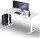Tavolinë gaming ULTRADESK QUEST, 140x70cm, lartësi që e çon vetë 72-120cm, e bardhë