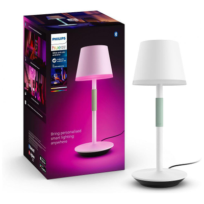 Llambë tavoline Philips Hue Go, portative, RGBW, e bardhë