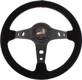 Timon sportiv MTuning Steering Wheel Pro 350mm, offset 80mm, suede i zi