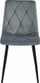 Set karrigesh Libra, velvet argjend gri, 4 copë, këmbë të zeza