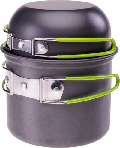 Set gatimi kampingu Elbrus Hike Pro, alumini, doreza silikoni, gri