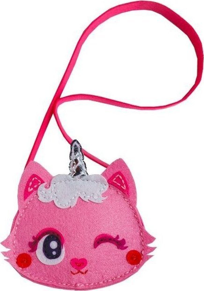 Set lodër qepjeje Stnux Small Cat Handbag, çantë mace e vogël, rozë
