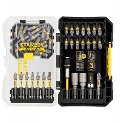 Set bithash Stanley FatMax Multi Stack, 55 pjesë, për kaçavidë goditëse, me kuti e verdhë