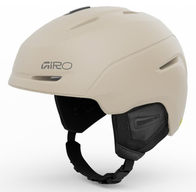 Helmetë skish Giro Neo MIPS, In-Mold, me vrima ajrimi që i rregullon vetë, bezhë