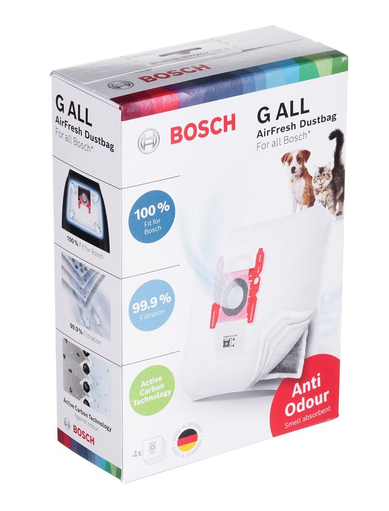 Qese fshese me korrent Bosch BBZAFGALL PowerProtect, set 4 copë, filtrim AirFresh