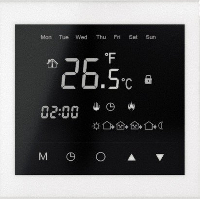 Termostat programues Thermoval TVT 30 BB për ngrohje nën dysheme, me ekran me prekje, i bardhë