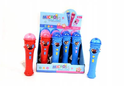 Mikrofon lodër Big Teaze Toys BZG7902, 20.5cm, me dritë edhe zëra, shumëngjyrësh