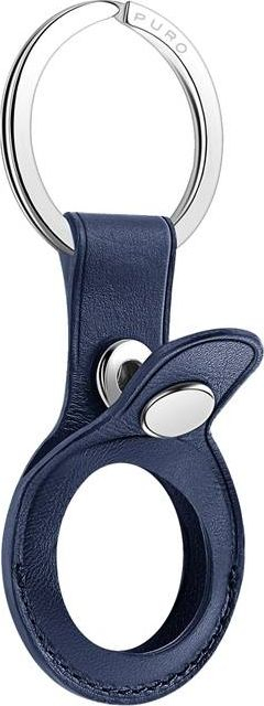 Mbajtëse AirTag Puro Sky, pamje lëkure, midnight blue