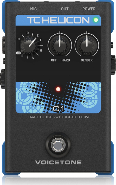 Procesor vokali TC Helicon VoiceTone C1, auto tune, me USB, ngjyrë e zezë
