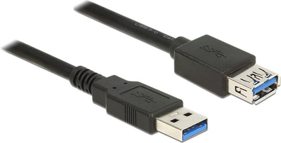Kabllo Delock USB-A - USB-A, 1.5m, e zezë