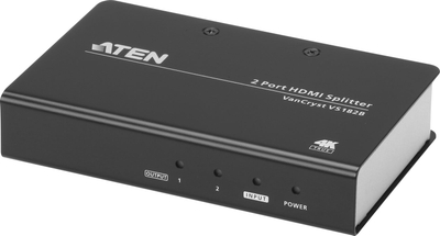 HDMI раздвојувач Aten VS182B, 2 порти, 4K 60Hz, црн