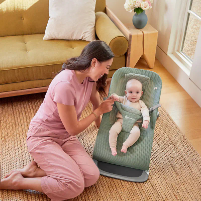 Leagane bebash Ergobaby Evolve 3 në 1, ergonomike, pa bateri, ngjyrë ulli i butë