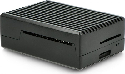 Kuti mbrojtëse OEM për Raspberry Pi 4B DNG-18742, alumini, me vrima porte, e zezë