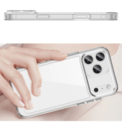 Kapotë telefoni Hurtel Outer Space për iPhone 17 Pro, MagSafe, akrilik edhe TPU, transparente