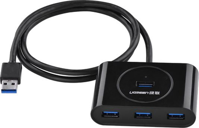 Hub USB Ugreen, 4 porta, USB 3.0, kabllo 50 cm, i zi