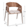 Karrige ngrënieje Krill HM18254.01, plywood whitewash, këmbë metalike bakri, bezhë