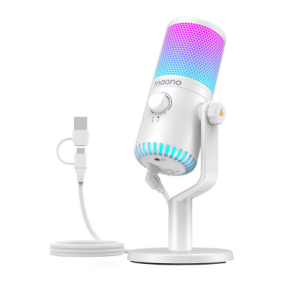 Mikrofon lojrash Maono DM30RGB (i bardhë)