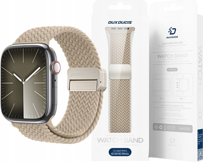 Rrip dore për Apple Watch Dux Ducis Bracciale Mixture Pro, najllon, me magnet, bezhë