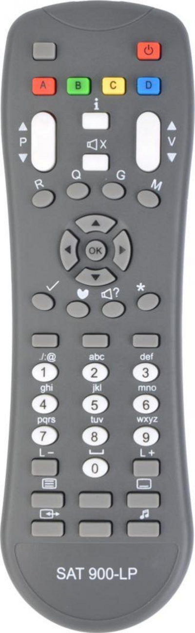 Telekomandë për TV RTV SAT900, e hirtë
