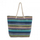 Çantë plazhi Heinner Beach Bag Stripes, 50x38x35x15 cm, letër e endur, shumëngjyrëshe