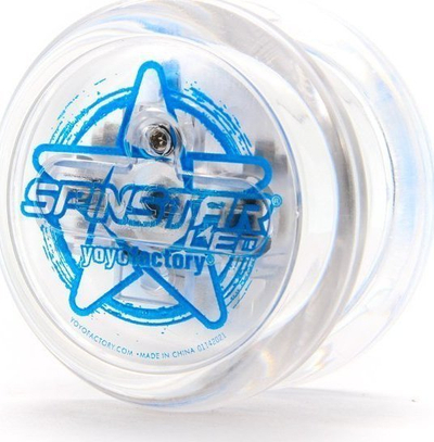 Yo-yo Yoyofactory LED Spinstar, trup i tejdukshëm, drita LED blu