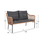 Sofa e jashtme 2-ulëse Baffin (HM6054.03), bezhë