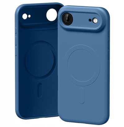 Mbulesë telefoni Mercury Semi Silicone MagSafe për iPhone 17 Air, TPU silikoni, kompatibile MagSafe, blu