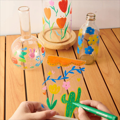 Markera akrilikë Mideer Acrylic Markers Ultra Soft Nib, set 12 ngjyra pastel