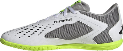 Këpucë futsalli Adidas Predator Accuracy 4 IN për të rritur, taban gome për mrena, të bardha me neon