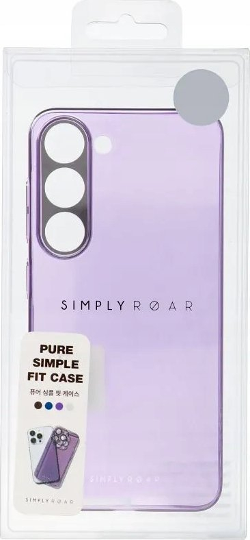Mbrojtëse telefoni Roar Pure Simple Fit për Samsung Galaxy A34, silikon, transparente, vjollcë