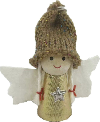 Varëse engjëlli për zbukurim Saska Gift and Decor, 7cm, ngjyrë ari