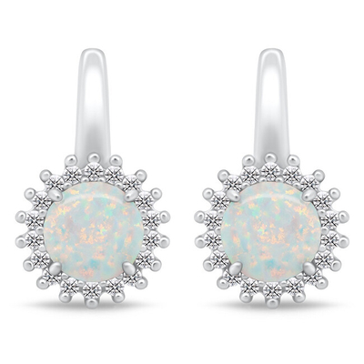 Vathë për femra Brilio Silver EA931W, argjend, opal, të kaltër/argjendtë