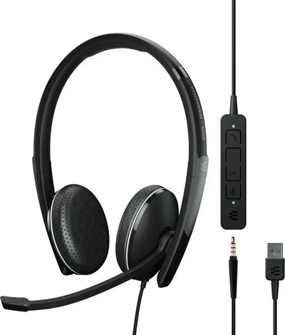 Kufje me tela Epos ADAPT 165 USB II, stereo, mikrofon që heq zhurmën, të zeza