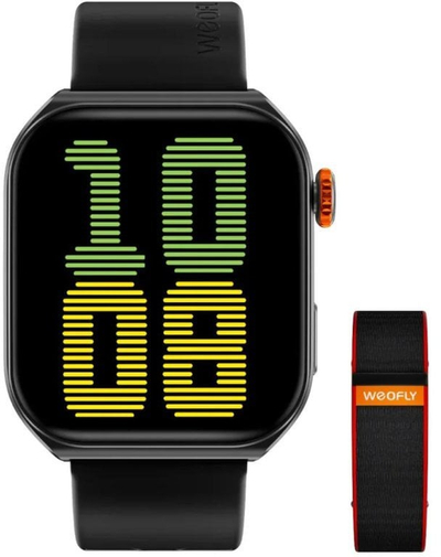 Паметен часовник Amazfit Weofly Edge 2, Bluetooth, водоотпорен, црн