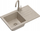 Lavaman kuzhine QUADRON BEN 111 me rubinet KATE, 70x44x17.5 cm, granit, bezhë