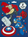 Ngjitësa për kalamajt Marvel Avengers Sticker Block, 8 fletë, shumëngjyrësh