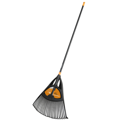 Grabujë Fiskars, për gjethe, XL, zezë/ portokalli