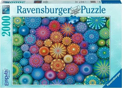 Puzzle Ravensburger Radiating Rainbow Mandalas, 2000 copa, karton, shumëngjyrësh