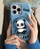 Kapotë telefoni 3D Panda me dorezë, për iPhone 13, e bardhë