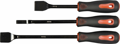 Set shpatullash për gasketë Yato YT, 3 copë, çelik CrV, dorezë ergonomike