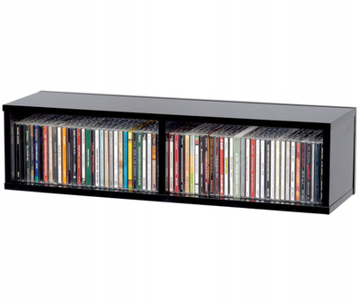 Raft CD Glorious CD Box, për 90 kuti, MDF, i zi
