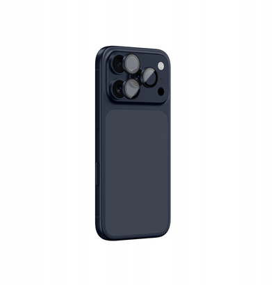 Stikla mbrojtëse kamere AmazingThing Sapphire për iPhone 17 Pro 17 Pro Max, kornizë blu, xham i tejdukshëm