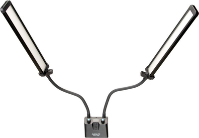 Dritë LED për beauty NanLite Mira 26B, temperaturë 2700K 6500K, me stativ, e zezë