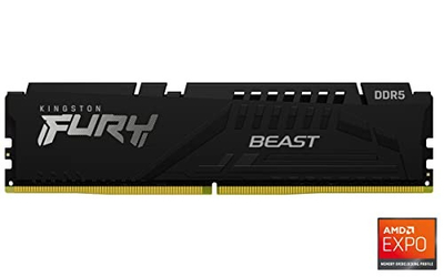 RAM Kingston FURY Beast, 64GB DDR5, 5600MHz, e zezë